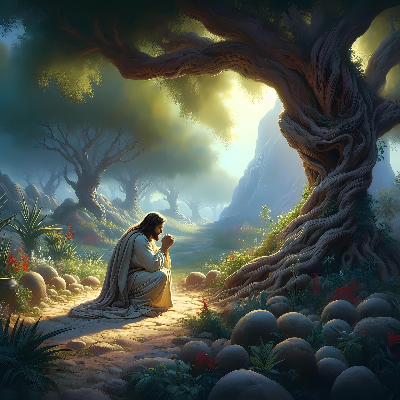 Jesus surrender at tree