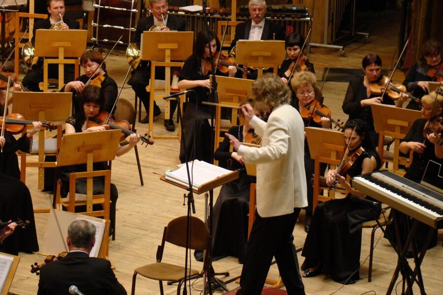 orchestra playing together