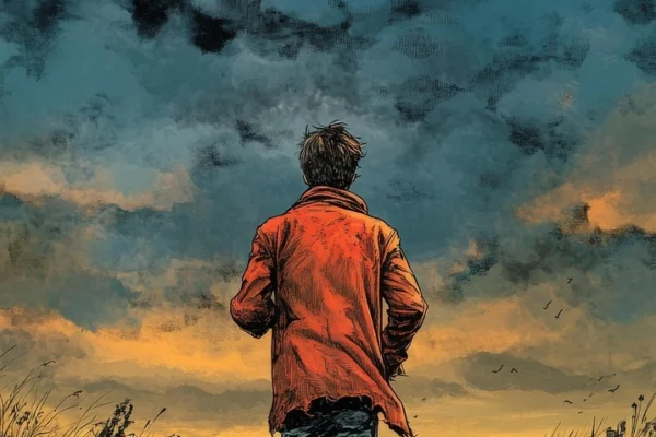 man and clock being fixed in time