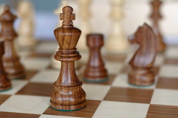 king chess piece on the board
