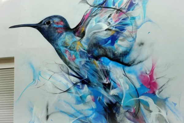 bird painted on wall