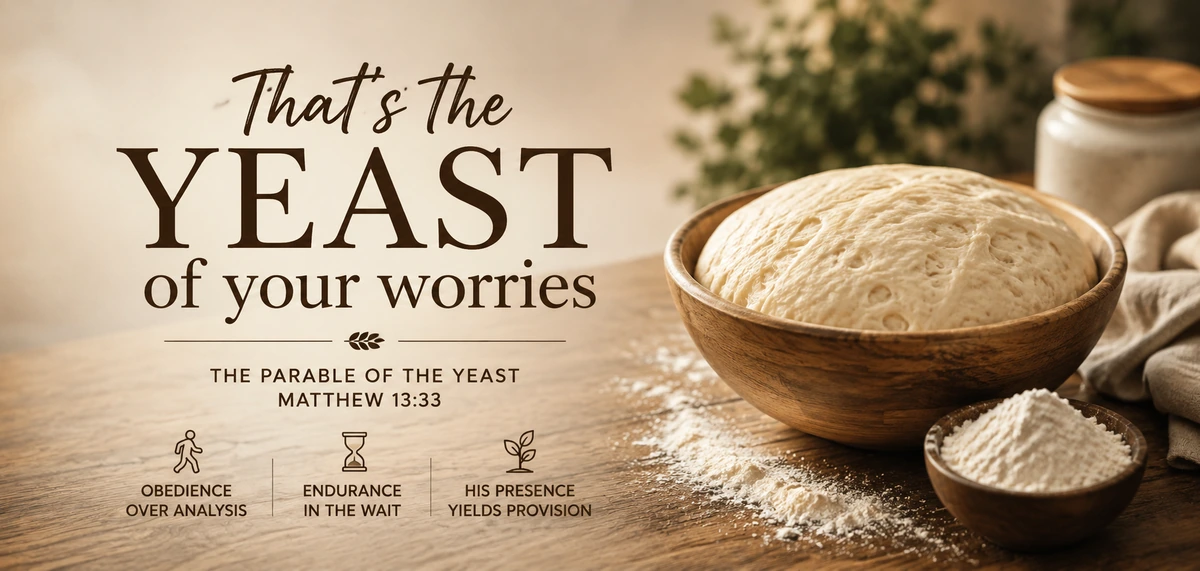 Bowl of rising bread dough illustrating the Yeast Parable in Matthew 13:33